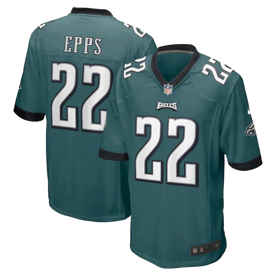 Men Philadelphia Eagles 22 Marcus Epps Nike Midnight Green Team Game NFL Jersey